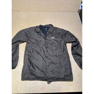 VANS Men Jacket XL Brown Torrey Windbreaker Snap Front Logo Drawstring Hem J1